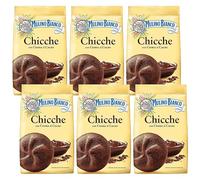 MULINO BIANCO Chicche - Galletas crujientes de chocolate con crema de cacao 200g (Chicche, x6)