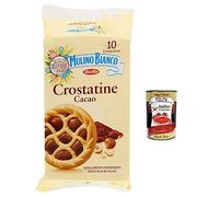 Mulino Bianco Crostatina con crema de cacao y avellanas - Desayuno y aperitivo dulce por la tarde - 10 tartaletas (400 g) + Polpa italiana Gourmet 400 g
