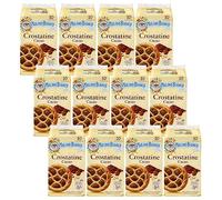 MULINO BIANCO Crostatine Cacao - Galletas italianas, mini tartaletas con crema de cacao y avellanas 400g x 12 paquetes (Cacao, x12)