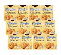 MULINO BIANCO Cuor di Mela - Galletas crujientes y mantecosas rellenas de mermelada de manzana 300g x 12 paquete (Cuor di Mela, x12)