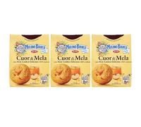 MULINO BIANCO Cuor di Mela - Galletas crujientes y mantecosas rellenas de mermelada de manzana 300g x 3 paquete (Cuor di Mela, x3)
