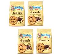 Mulino Bianco: Galletas "i Baiocchi" con crema de avellana y cacao - 9 oz (260 g) - Paquete de 4 [ Importación Italiana]