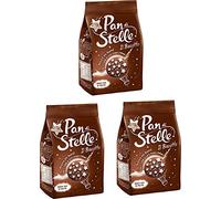 Mulino Bianco Pan di Stelle Galletas con cacao, avellanas y muchas estrellas mágicas de glaseado, 350 g, paquete de 3