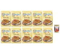 Mulino Bianco Pancake Mix, 10 x 280 g, con leche fresca italiana, 8 unidades por paquete, + polpa italiana gourmet 400 g
