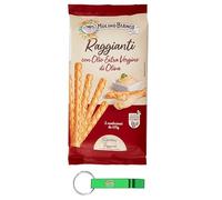 Mulino Bianco Raggianti - Grissini de tipo 0 con aceite de oliva virgen extra - crujiente y lleno de sabor - Snack Breadsticks paquete de 230 g + llavero Beni Culinari gratis