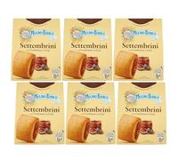 MULINO BIANCO Settembrini - Galletas italianas de mantequilla con mermelada de higos 300g (Settembrini, x6)