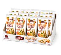 Mulino Royal Rolls Wafer Apricot Cream Pack de 16 | Galletas Wafer Crujientes con Crema de Albaricoque | Snack Dulce para Café y Meriendas