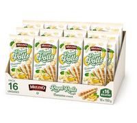 Mulino Royal Rolls Wafer Banana Cream Pack de 16 | Galletas Wafer Crujientes con Crema de Banana | Snack Dulce para Café y Meriendas