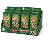 Mulino Royal Rolls Wafer Hazelnut Cream Pack de 16 | Galletas Wafer Crujientes con Crema de Avellana | Snack Dulce para Café y Meriendas