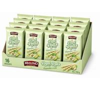 Mulino Royal Rolls Wafer Pistachio Cream Pack de 16 | Galletas Wafer Crujientes con Crema de Pistacho | Snack Dulce Gourmet para Café y Meriendas