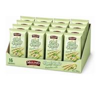 Mulino Royal Rolls Wafer Pistachio Cream Pack de 16 | Galletas Wafer Crujientes con Crema de Pistacho | Snack Dulce Gourmet para Café y Meriendas