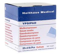 Mull compresas ypsipad 5 x 5 cm estériles 8 Compartimento, 25 x 2 St