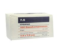 Mull compresas ypsipad 7,5 x 7,5 cm unsteril 8 Compartimento 100 St compresas