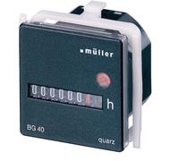 Muller BG4017 Operaciones Horas Contador Montaje en Panel 45x45mm 7 Dígitos