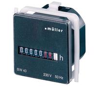 Muller BW4018 Operaciones Horas Contador Panel Montaje 45x45mm 7 Dígitos 230VAC