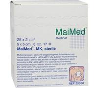 MULLKOMPRESSEN 5 x 5 cm ST estériles 8fach 25X2