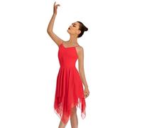 Mulnall Mujer Drapeado Lírica Contempornánea Praise Vestido Mujer Leotardo Body de Gimnasia Dancewear Maillot Gimnasia Disfraz Bailarina(UK23913-04-L)