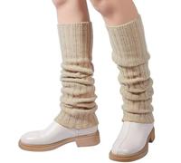 Mulor Calentadores Piernas Mujer de Lana Calentadores de Punto para Niñas Señoras Hasta la Pantorrilla o Hasta la Rodilla