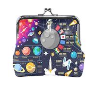 Multi 12 Lindos Perros Cachorros Conjunto sin Costuras en Azul Oscuro Mujer Cuero Monedero Cerrojo Tarjeta Cambio de Llave Cartera pequeña Hebilla Bolso Caso Beso Bloqueo Embrague Bolsa Bolsillo para