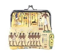 Multi 13 Antiguo Egipcio Egipto Monedero de Cuero Beso Cerradura Embrague Bolsa Bolsillo Cerrojo Tarjeta Llave Cambio Monedero Hebilla Bolso pequeño Estuche para Mujeres Niñas Damas