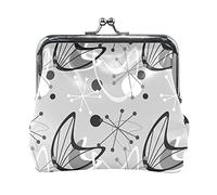 Multi 18 varios pingüinos de dibujos animados patrón sin costuras en gris mujer cuero monedero cerrojo tarjeta cambio de llave cartera pequeña hebilla bolso caso beso bloqueo embrague bolsa bolsillo p