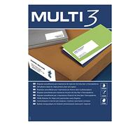 MULTI 3 4719 - Etiquetas adhesivas para impresión, inkjet laser y fotocopiadoras - Medida 52,5 x 29,7 mm, pack de 100 hojas