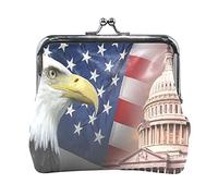 Multi 3 Antiguo Egipcio Egipto Monedero de Cuero Beso Cerradura Embrague Bolsa Bolsillo Cerrojo Tarjeta Llave Cambio Monedero Hebilla Pequeño Bolso Caso para Mujeres Niñas Damas