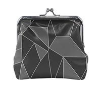 Multi 6 Silver White Shiny Sparkles and Sequins in The Form of Stars on Dark Women Leather Coin Purse Hasp Card Key Change Wallet Small Hebilla Bolso Case Kiss Lock Clutch Pouch Pocket for Girls Ladi