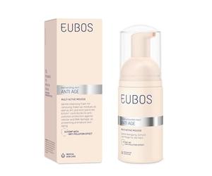 MULTI ACTIVE MOUSSE DE EUBOS ANTI AGE: espuma de limpieza suave | Con efecto anticontaminación y aloe vera | Vegana | Sin microplásticos | 100ml