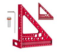 Multi Angle Square - Adjustable Woodworking Tool | Carpenter Layout Ruler, Precision Woodpeckers Speed Square For Furniture Crafting, Cutting, Leveling, Measuring, Rafter Projects, DIY Workshop