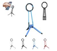 Multi Angle Tri Fold Cell Phone Holder, 360° Rotating Magnetic Phone Stand, Magnetic Phones Tripod Stand, For Most Cell Phones, For Streaming/Shooting/Video/Travel (Blue)