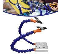 Multi-arm Adjustable Soldering Helping Hands, Helping Hands Soldering Station, Solder Station with Flexible Arms Soldering Tool, for Electronic Repair Soldering Jewelry Crafts (2 Arm Clamp)