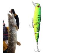 Multi -articulado Lure - cebo segmentado, tambaleándose con anzuelos triples | Señuelo de natación realista para truchas, lucio, , oro, pescado carnívoro
