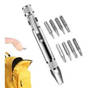 Multi Bit Screwdriver Set, Portable Screw Driver, 8 in 1 Tool Kit, High Strength Bits, Compact Versatile Design, Perfect for Home Repairs Projects Garage Workshop Maintenance Easy to Use