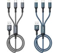 Multi Cable de Carga [2Pack 2M] 3 en 1 Multi USB Cargador Cable USB Nylon