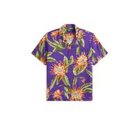 Multi Camisa tropical floral de manga corta S