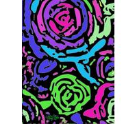 Multi-Color, Rainbow Roses Collage,' 200 Unlined, Star Detailed Page, 8x11, Hardcover Journal, Art Pad, Sketchbook, Drawing Book: Created With ... By: Artist Mary Elisabeth Linder @ MaryEMade