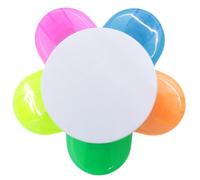 Multi Colored Highlighters - Petal Shaped Fluorescent Marker Pens, Cute Tire Design, Bright Ink, Smooth Writing Stationery, Durable Body | Practical Study Supplies For Students Teachers School
