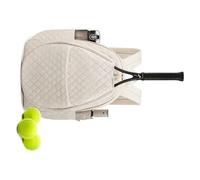 Multi Compartment Athletic Sports Bag for Racquet Sports Breathable Shoulder Strap Tear Resistant Fabric Competition Modern Tennis Accessories Backpack Water Polyester with Storage Pockets Accent