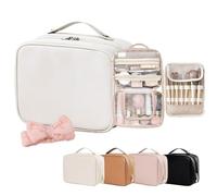 Multi-Compartment Toiletry Cosmetics Bag,Multi Compartment Toiletry Cosmetic Bag,Consulbefor Bag-Set Patient Travel Makeup Bag,Set Patient Cosmetic Bag (White)