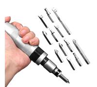 Multi Driver Toolkit, 13 in 1 Hand Screwdriver, Magnetic Bit Holder System, Durable Steel Repair Equipment, Minimalists Utility Style for Travel Camping Maintenance Use