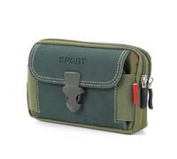 Multi-función PU cuero Fanny Taist moda teléfono móvil bolsillo bolsillo masculino malou deportes deportes Bun Bum bolsa, verde, estilo 2, Deportes