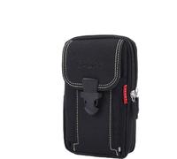 Multi-función PU cuero Fanny Taist moda teléfono móvil bolsillo bolsillo masculino malou deportes deportes Bun Bum bolsa, Negro , estilo 1, Deportes