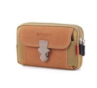 Multi-función PU cuero Fanny Taist moda teléfono móvil bolsillo bolsillo masculino malou deportes deportes Bun Bum bolsa, café, estilo 2, Deportes