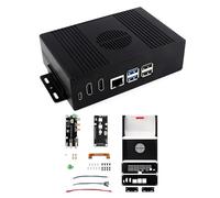 Multi-funcional All-in-One Mini Computer Kit for Raspberry Pi 5, Aluminum Alloy Case, Comes with PCIe to M.2 Board Supports Connecting to Various Hats As PoE HAT