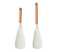 Multi Function Cooking Spoon - Cooking Spoons, Matte Kitchen Silicone Utensil for Cooking Serving Stirring Scooping Scraping Durable Utensils for Non-Stick Cookware (White,C)
