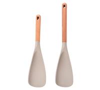 Multi Function Cooking Spoon - Cooking Spoons, Matte Kitchen Silicone Utensil for Cooking Serving Stirring Scooping Scraping Durable Utensils for Non-Stick Cookware (Khaki,C)