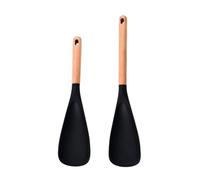Multi Function Cooking Spoon - Cooking Spoons, Matte Kitchen Silicone Utensil for Cooking Serving Stirring Scooping Scraping Durable Utensils for Non-Stick Cookware (Black,C)