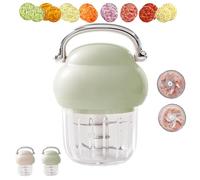 Multi-Function Electric Meat Grinder, Portable Veggie Chopper, Multifunction Food Processor, Cordless Food Processor for Chili, Fruit, Meat (1 Pcs*Green)