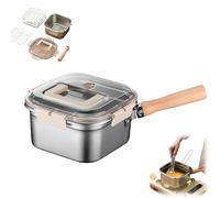 Multi-Function Frying Cooker Set, Portable Outdoor Cooking Pot, Portable Stainless Steel Deep Fryer Pot, Fresh Keeping & Vegetables Washing with Basket, Tongs, Oil Drip Rack (One Set)